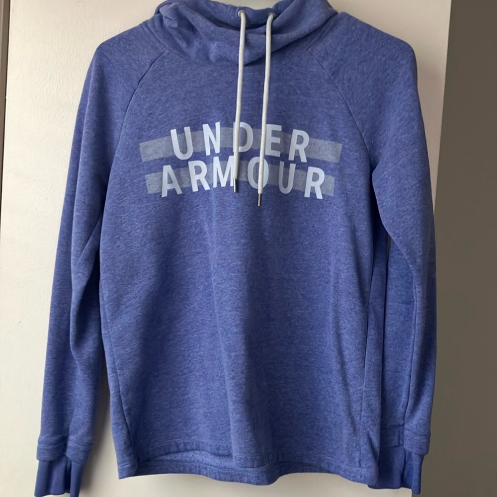 Purple Under Armour cowell neck hoodie. Size XS